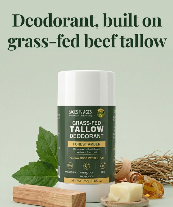 Grass-Fed Tallow Magnesium & Zinc Deodorant