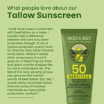 Organic Tallow Mineral Sunscreen Lotion SPF 50