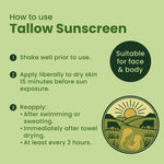 Organic Tallow Mineral Sunscreen Lotion SPF 50