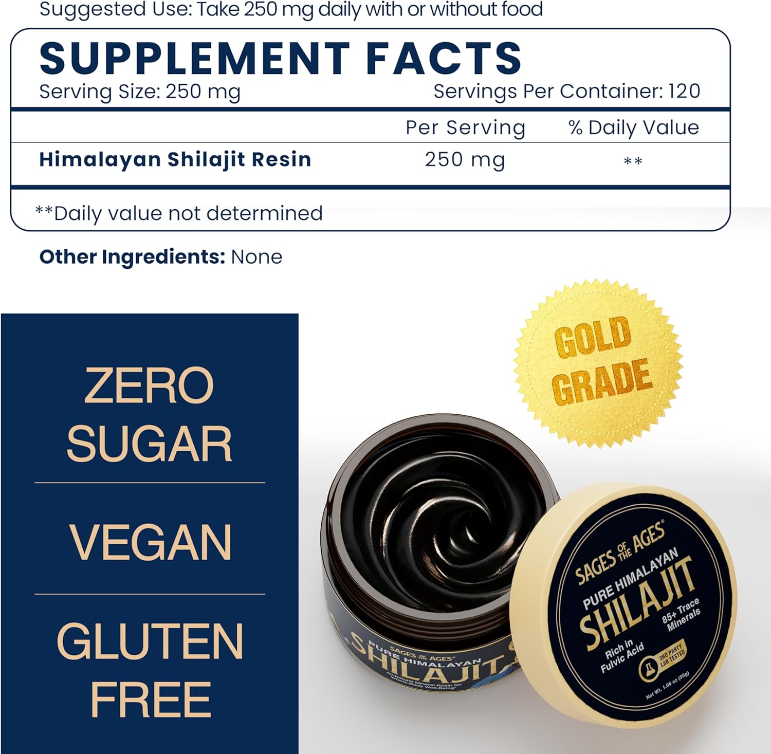 Sages Of The Ages™ Pure Himalayan Shilajit Resin - 30 Grams