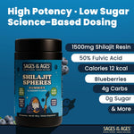 Shilajit Gummies – 1500 mg, Sugar-Free, Vegan