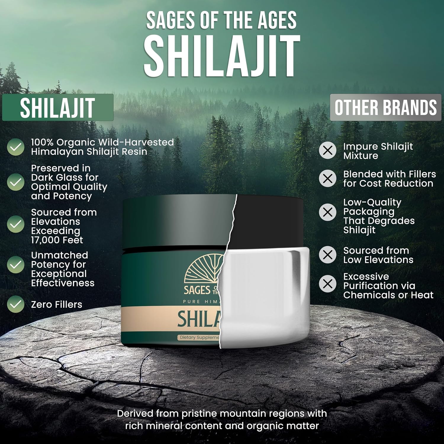 Sages Of The Ages™ Pure Himalayan Shilajit Resin - 30 Grams