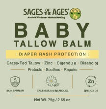 Baby Tallow Balm – Natural Diaper Rash Protection